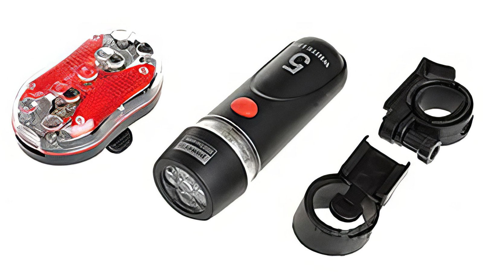Luz LED para bicicleta delantera y trasera, pack de 2