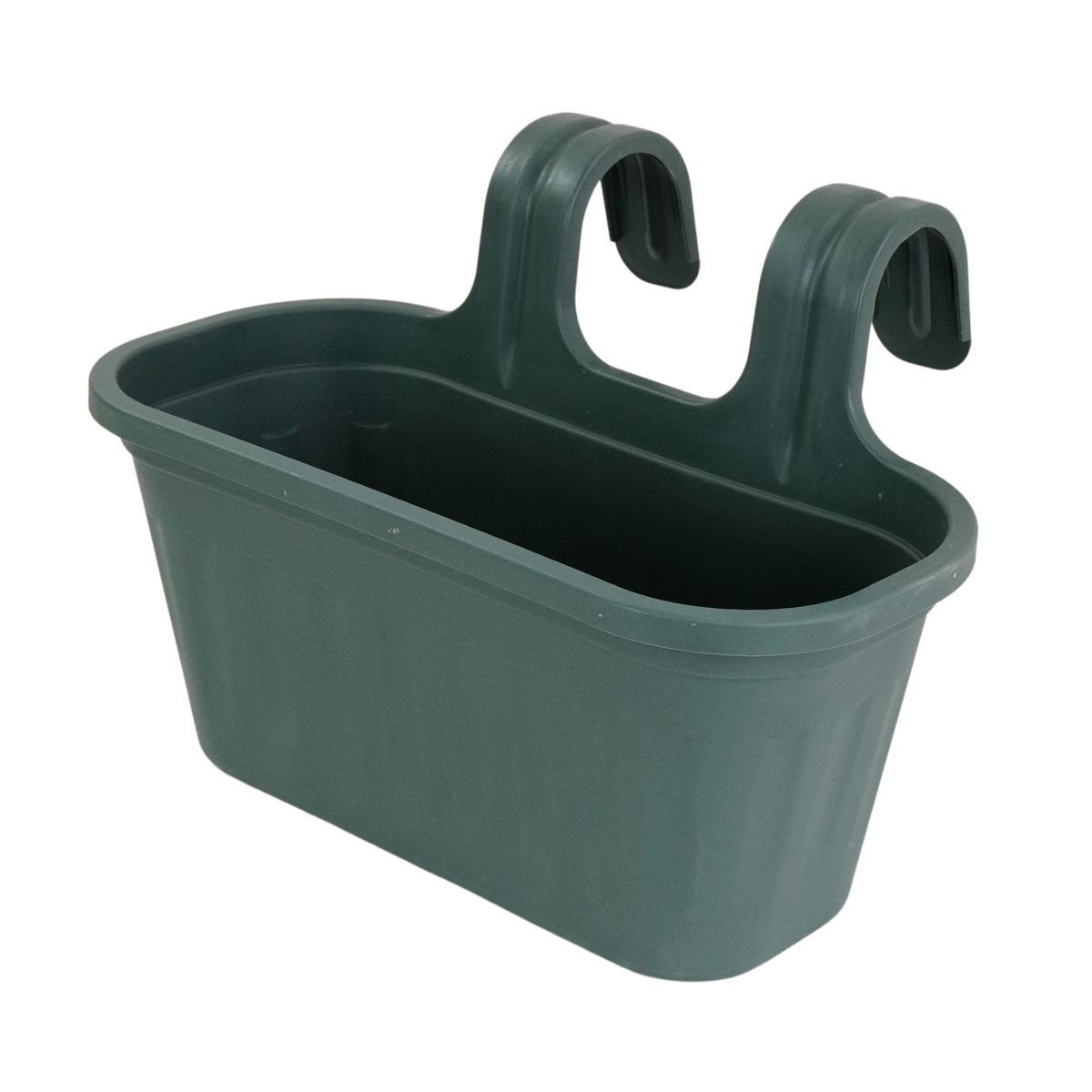 Maceta de plástico ovalada para colgar, 38 × 26 cm