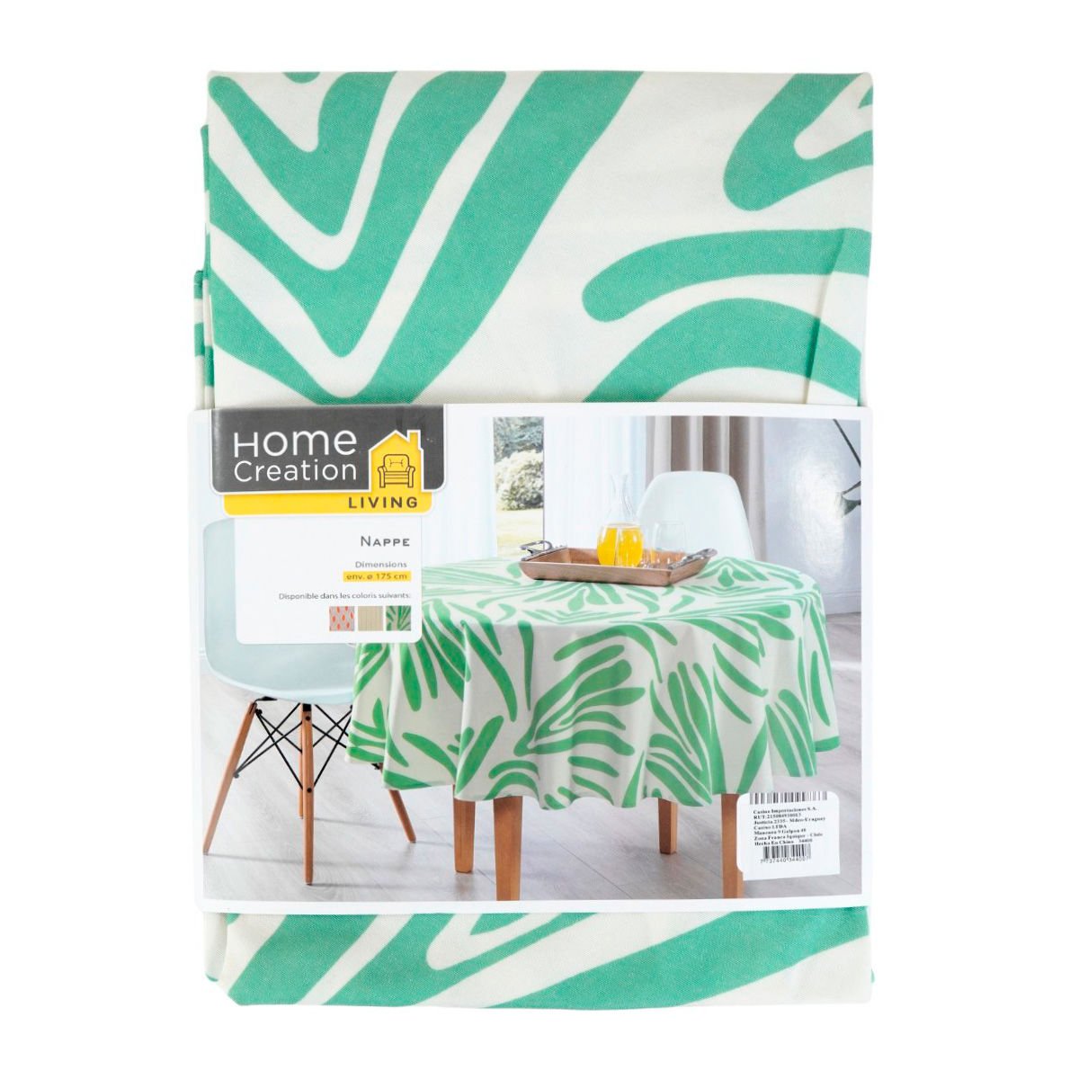 Mantel polyester diseño green deco, 175 cm