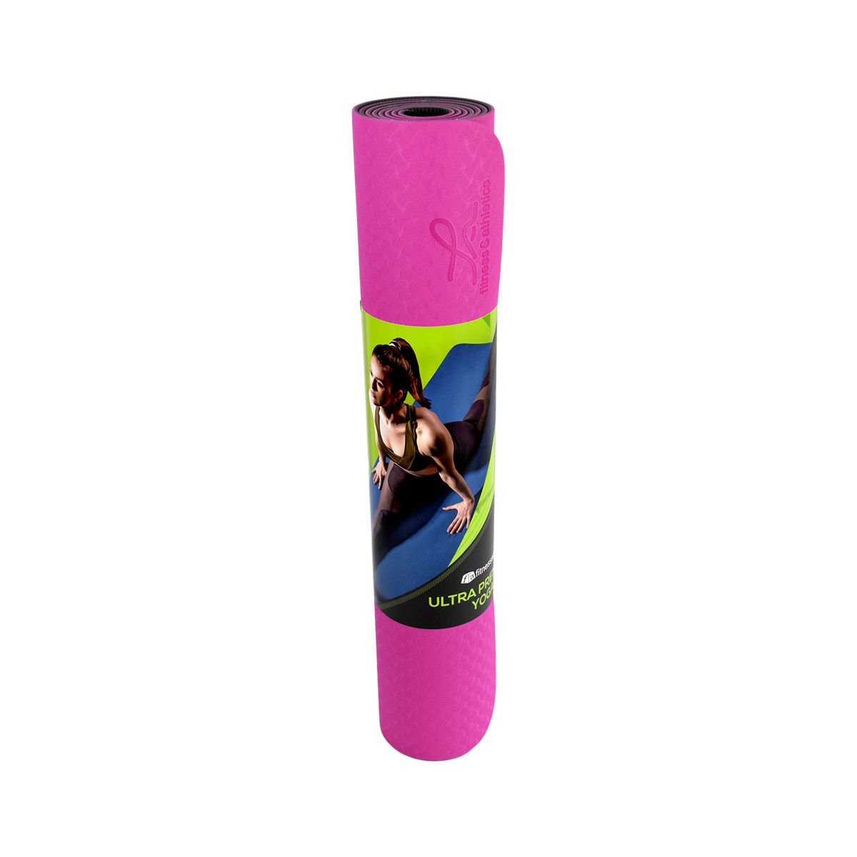 Colchoneta gimnasia de goma yoga mat liso, 61 × 183 cm