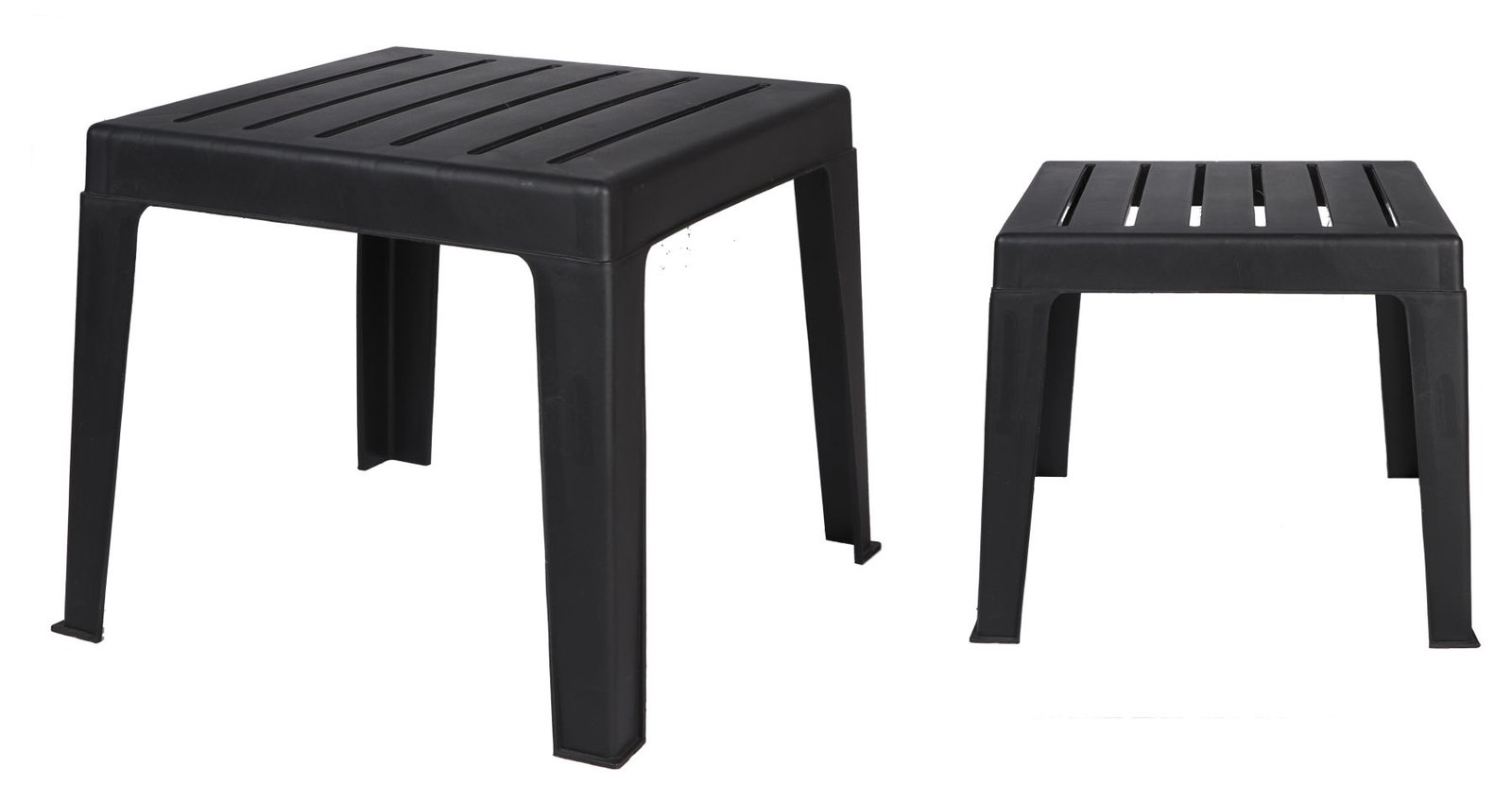 Mesa xplast ratona de plástico anadia estándar negro 141/1, 40 × 40 cm