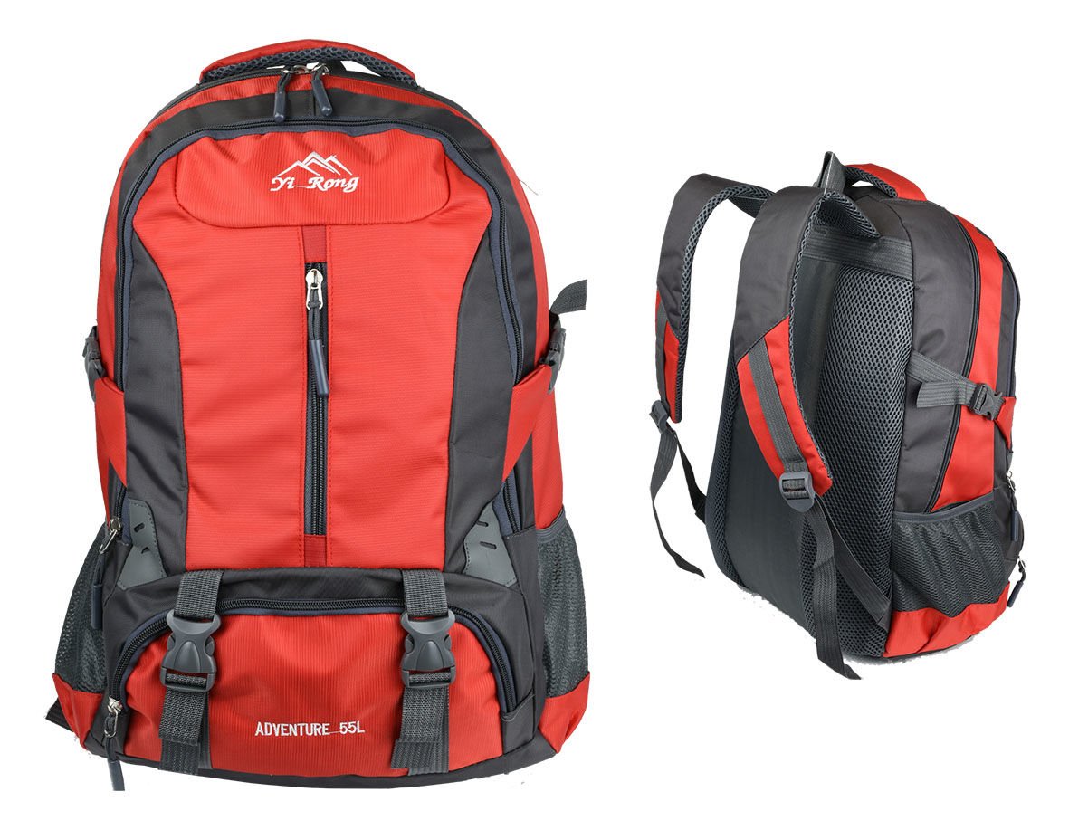 Mochila camping 4 cierres yi rong combinados, 55 L