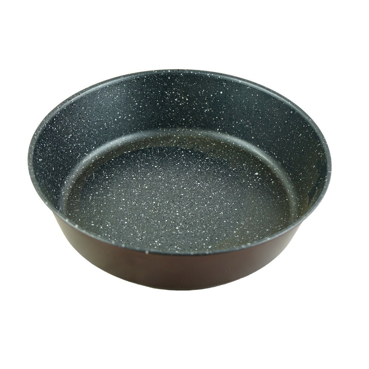Asadera redonda de metal negra con puntos, 30 cm
