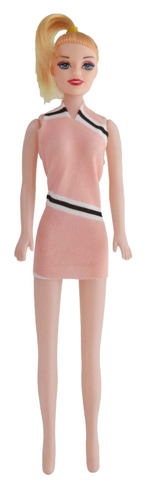 Muñeca con accesorios de belleza, 8 piezas
