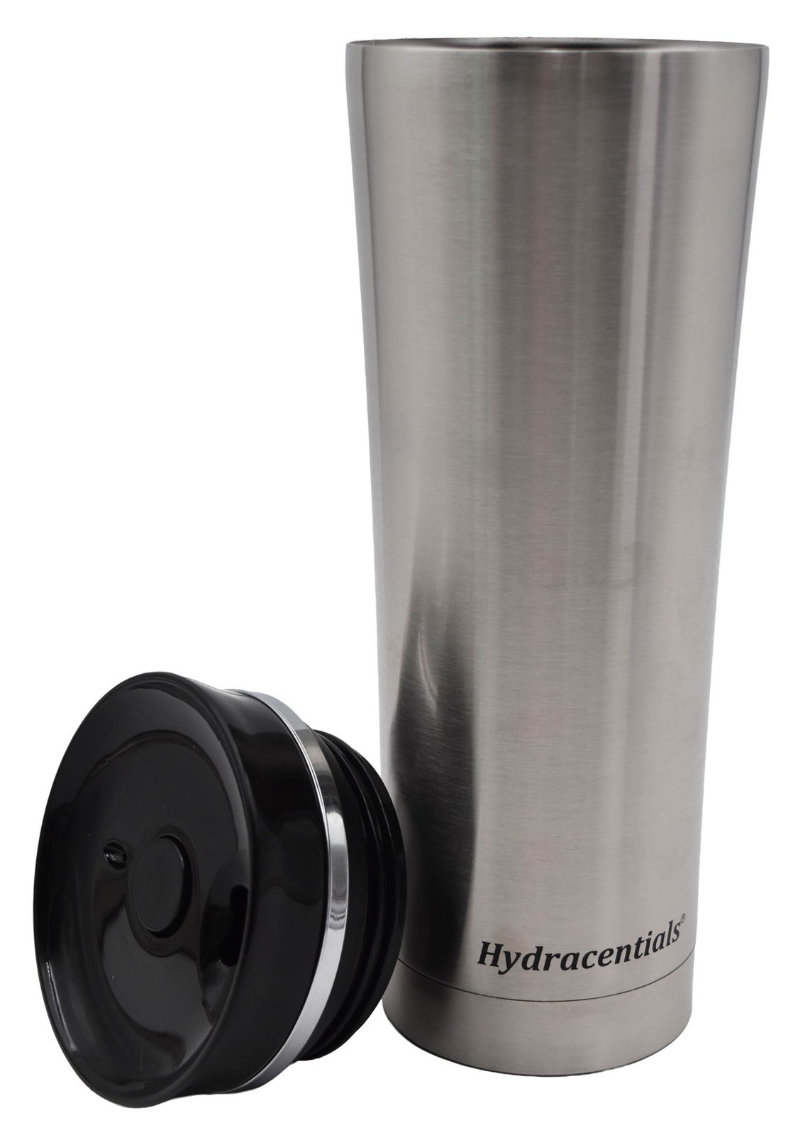 Mug de acero con tapa de plástico blanca, 570 ml