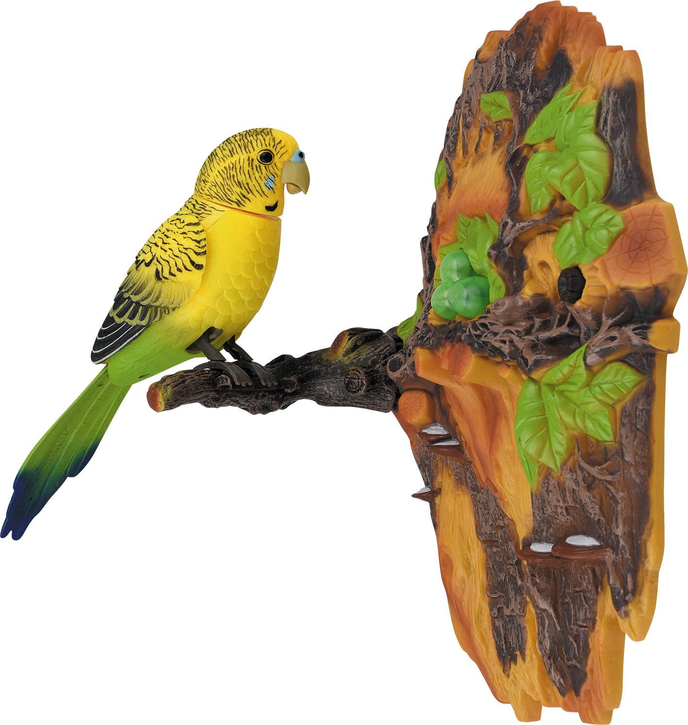 Pájaro con sonido y movimiento para pared a pila