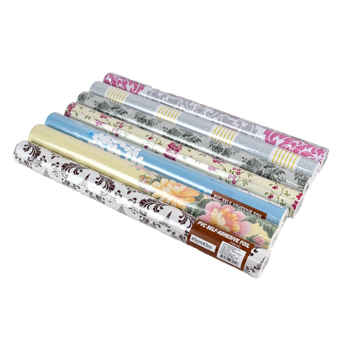 Papel contact diferentes, diseño flores rollo adhesivo, 45 cm
