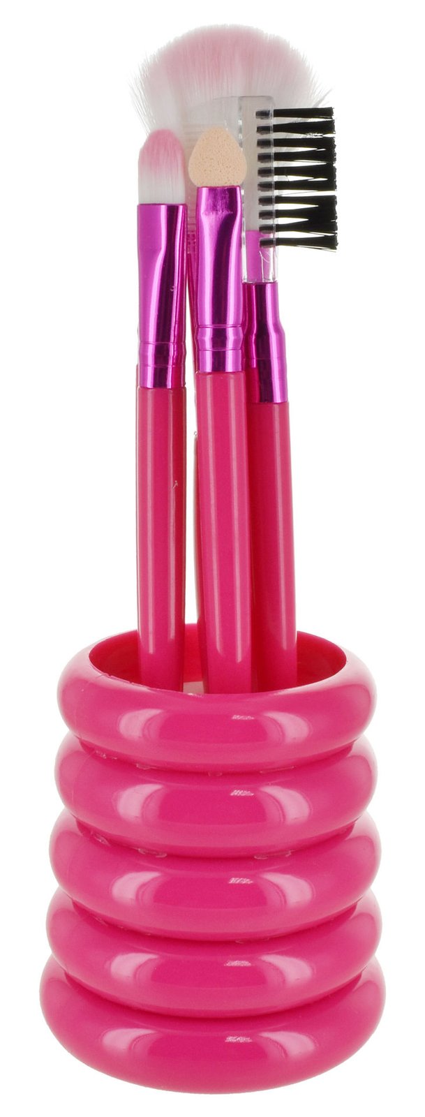 Pincel de maquillaje con base de PVC, pack de 5