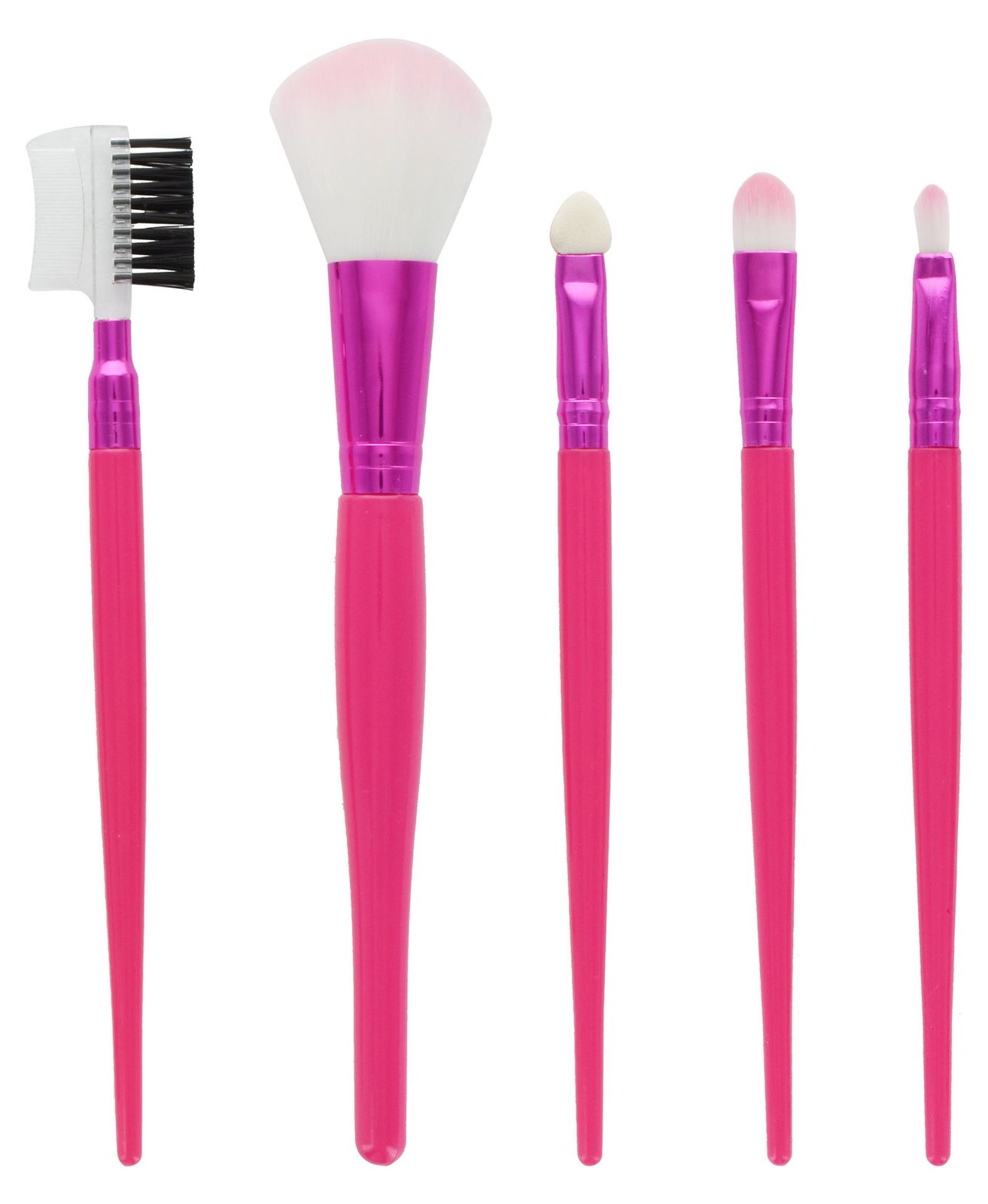Pincel de maquillaje con base de PVC, pack de 5