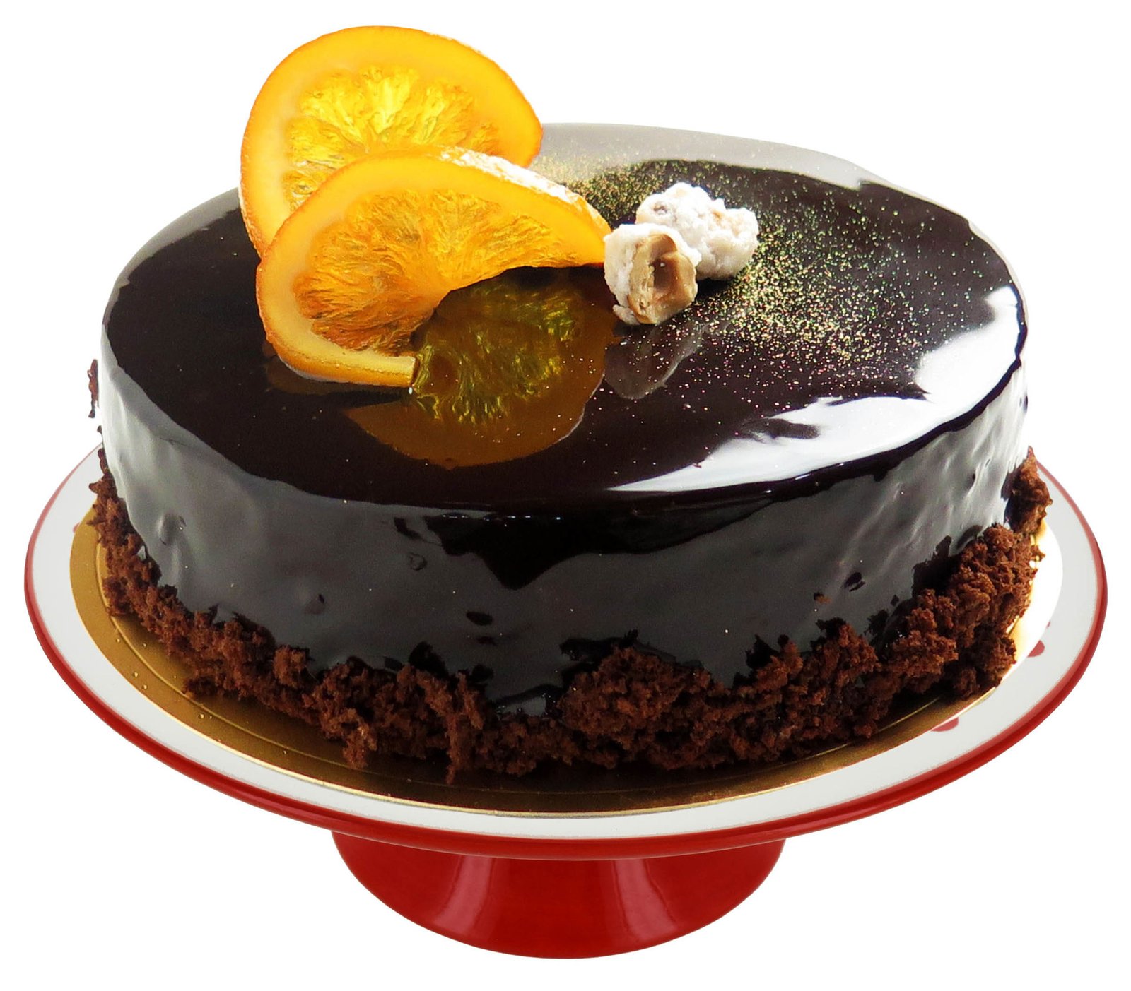 Plato con pie de cerámica para torta diseño corazones, 28 × 10 cm
