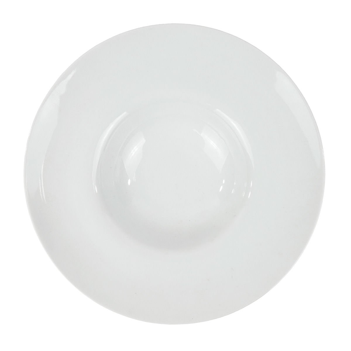 Plato hondo de cerámica blanco para pasta, 28,5 × 5,5 cm