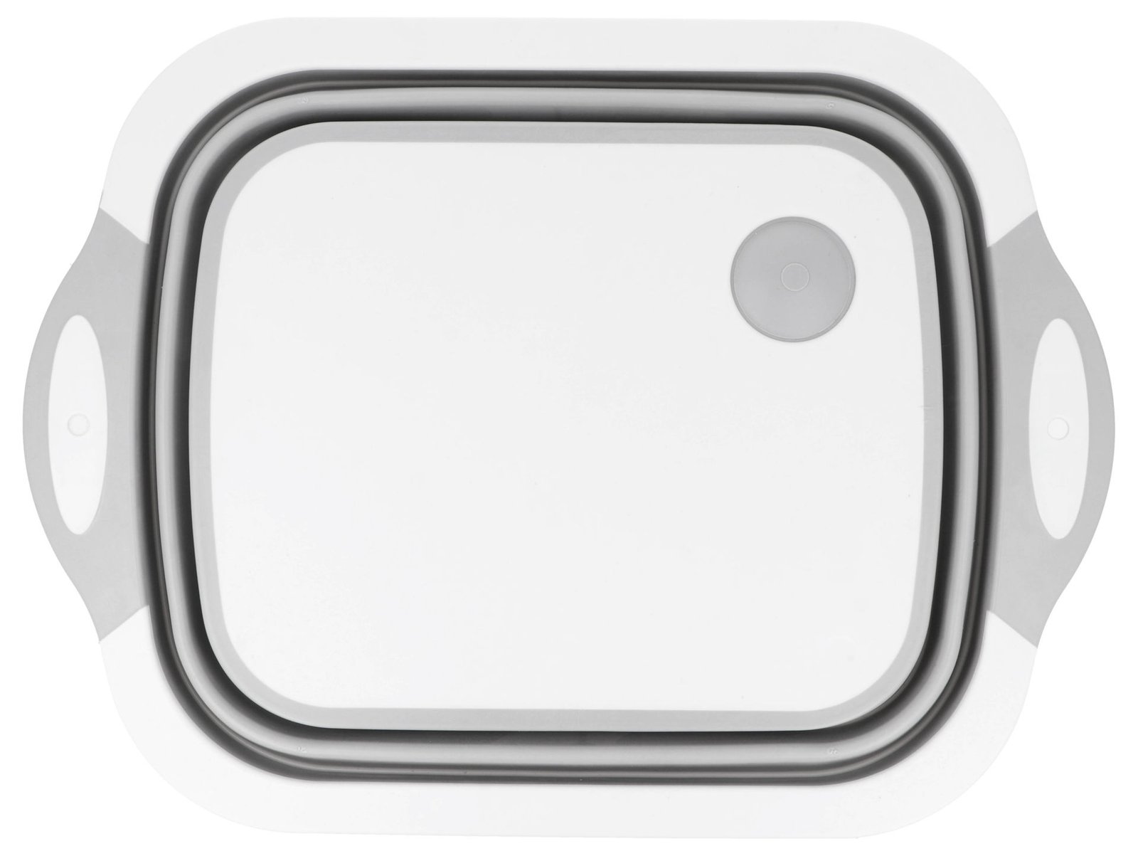 Bowl plegable 2 en 1 plástico y silicona tabla para picar, 39,5 × 29,5 cm