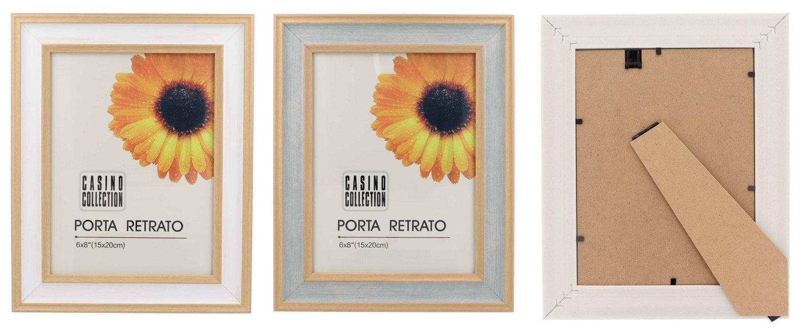 Portarretrato de madera para foto de 15 × 20 cm