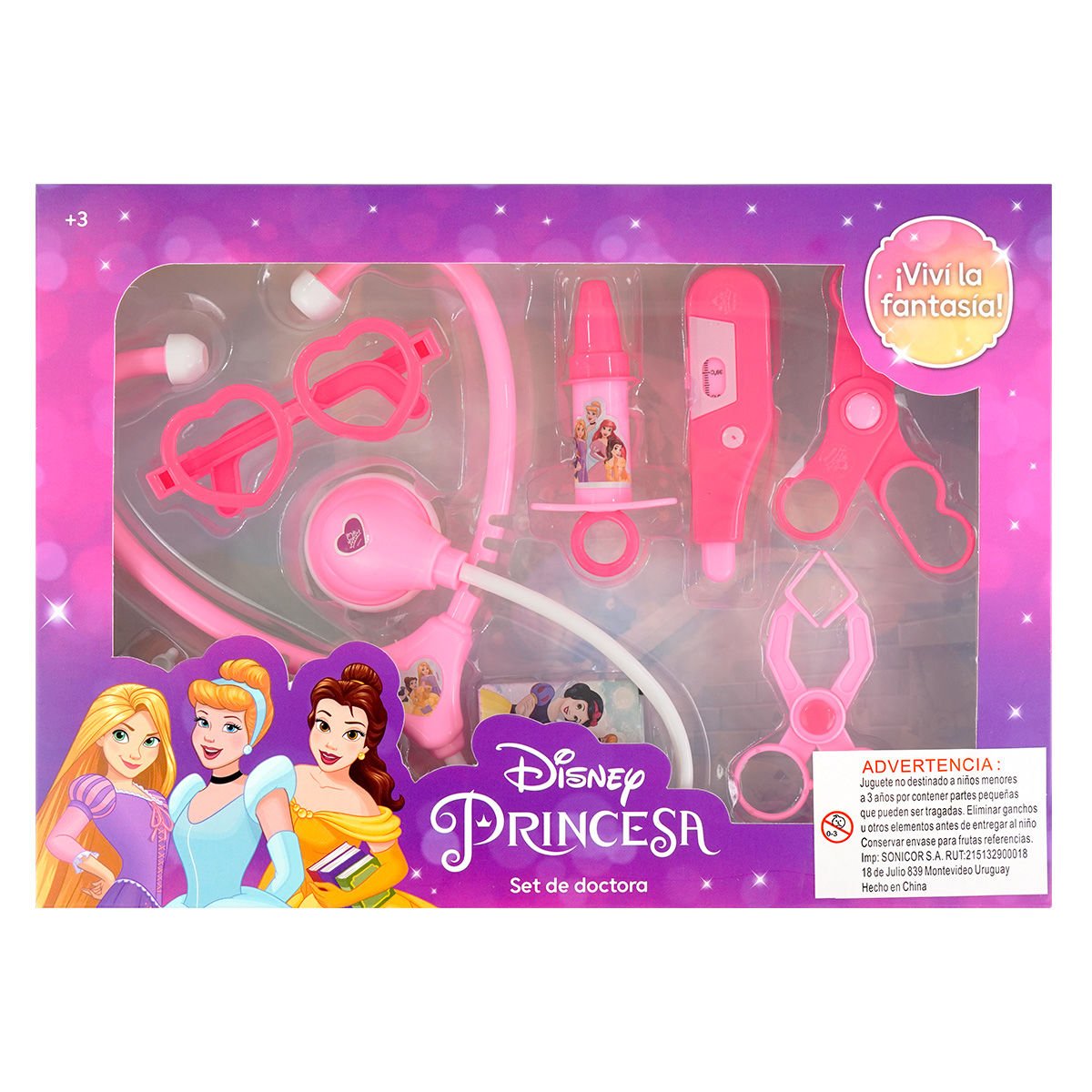 Set de doctor princesas estetoscopio lentes, 7 piezas