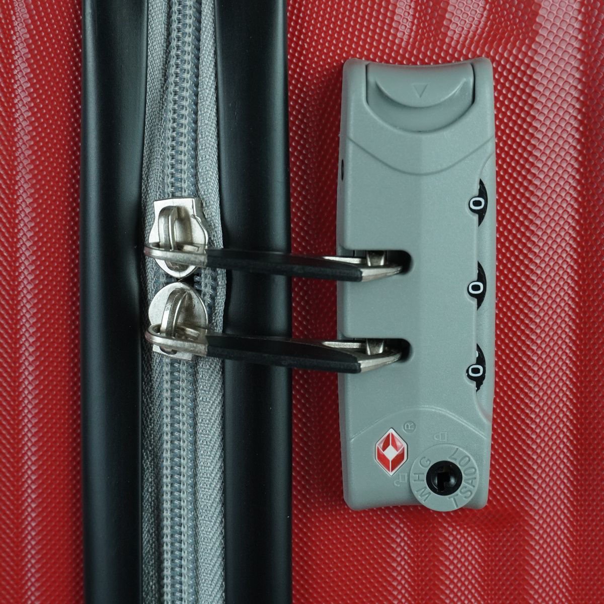 Valija rígida set de 3 piezas 8 ruedas candado ABS red