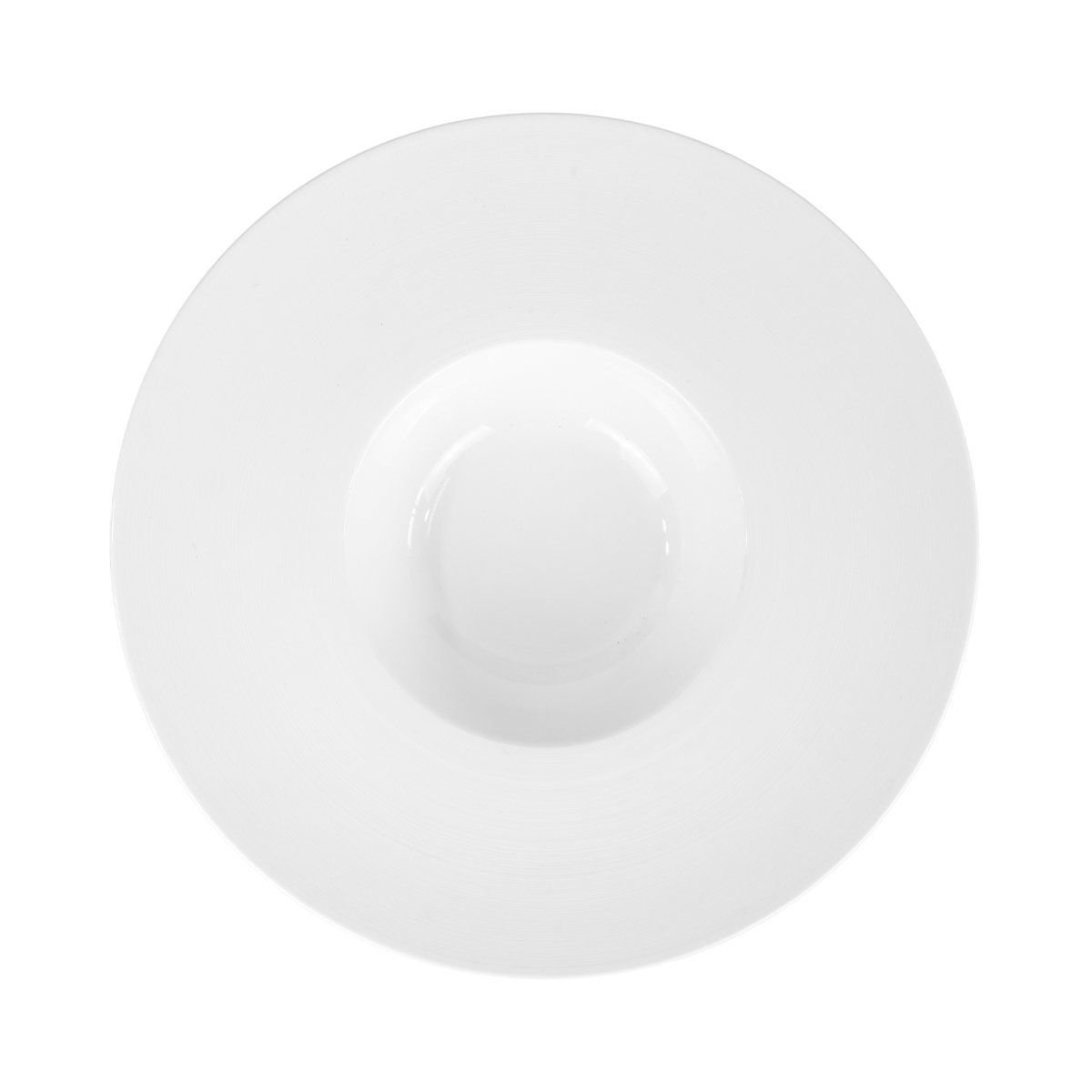 Plato para pasta de cerámica blanca con guarda labrada, 29 × 5,5 cm