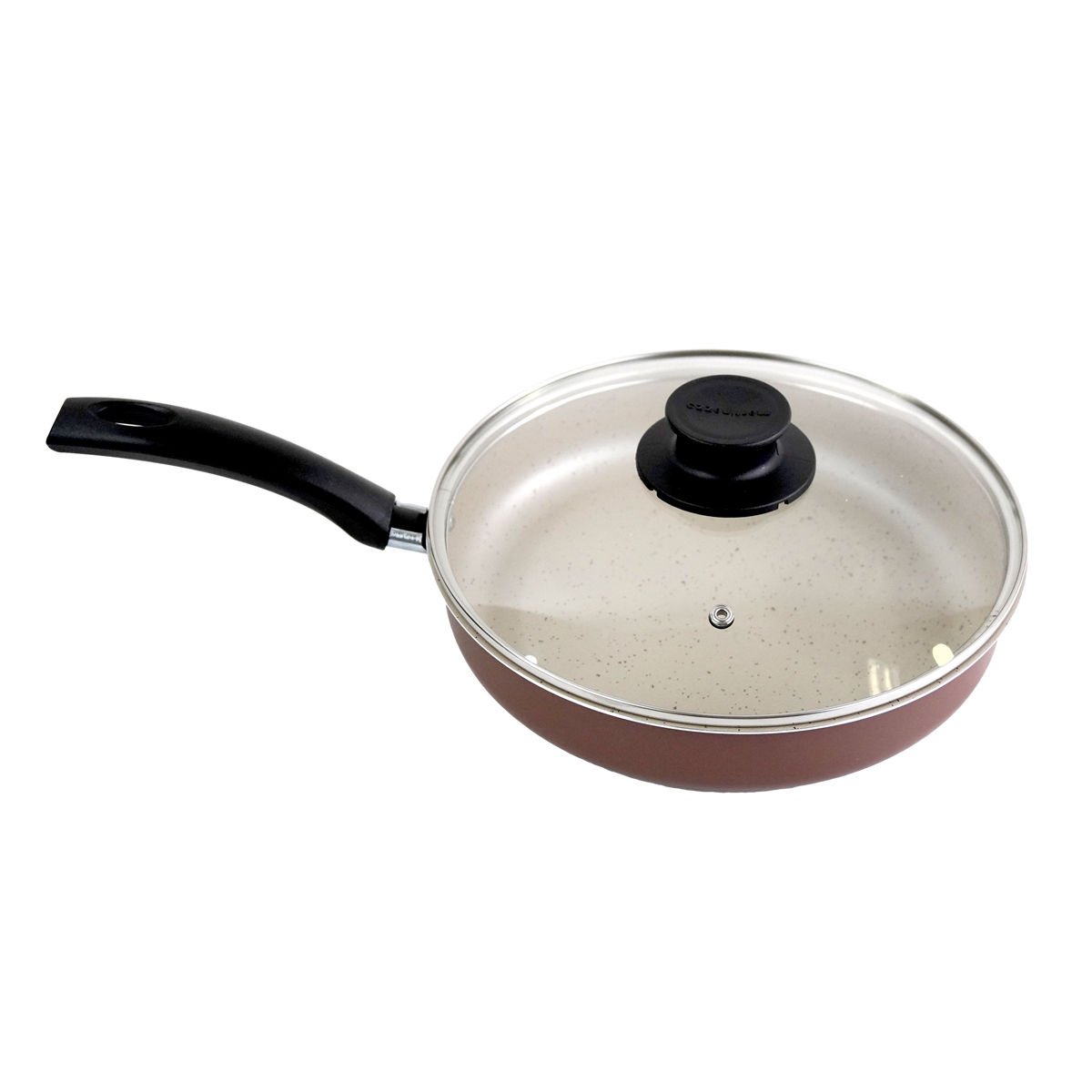 Sartén antiadherente con tapa beige/terracot martinazzo 48024V/48, 24 cm