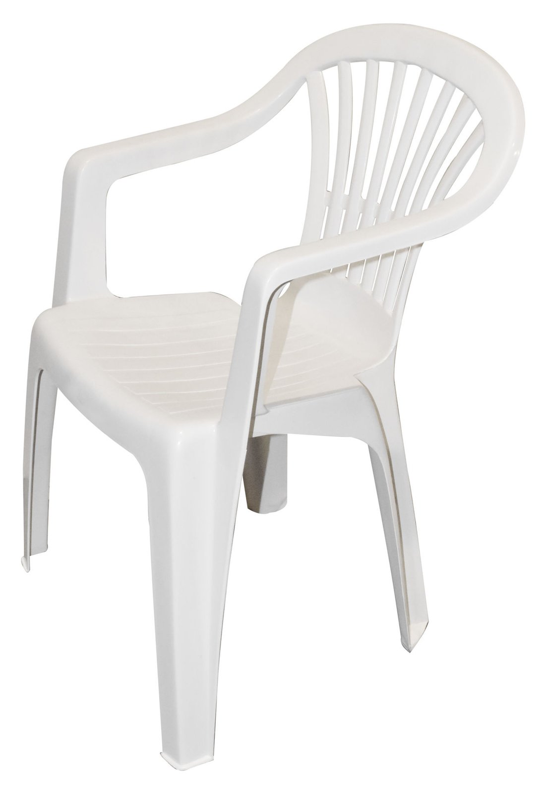 Silla de plástico altea blanca con posabrazos poltrona mor