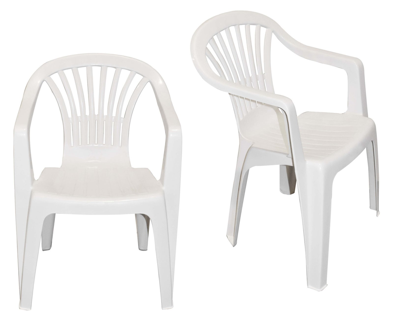 Silla de plástico altea blanca con posabrazos poltrona mor
