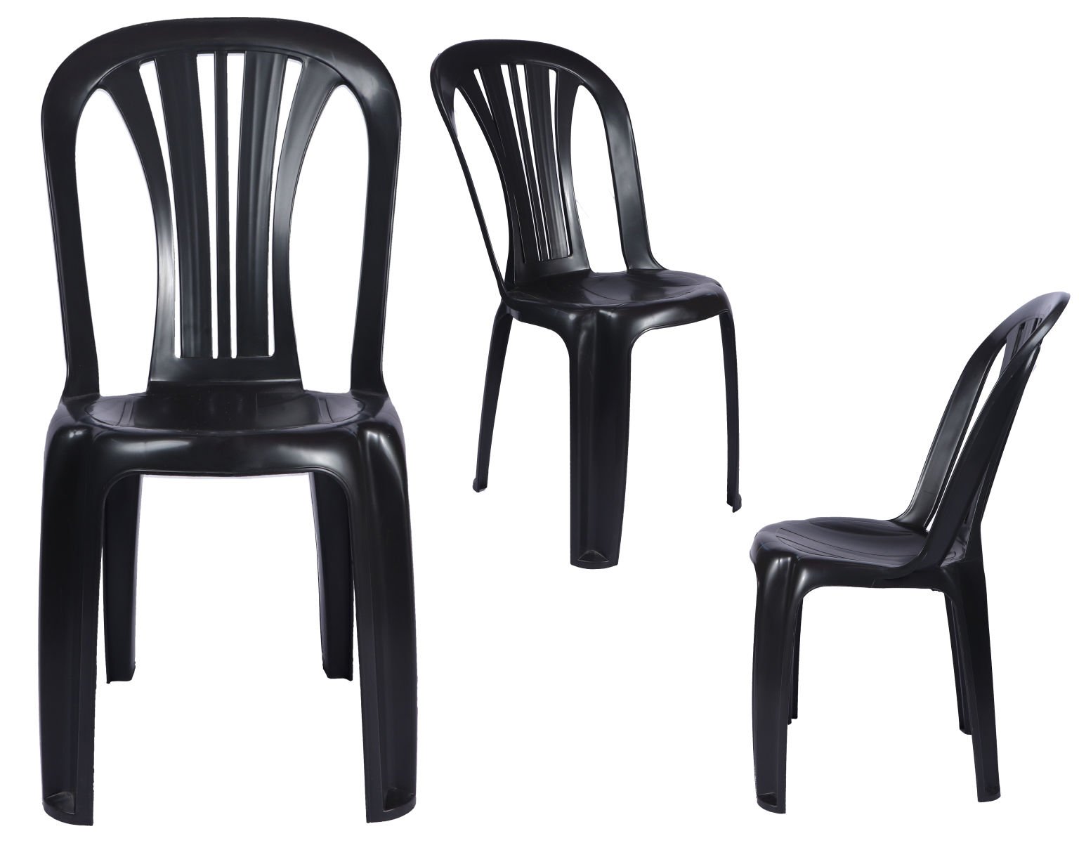 Silla xplast de plástico lisboa sin posabrazos negro 143/1