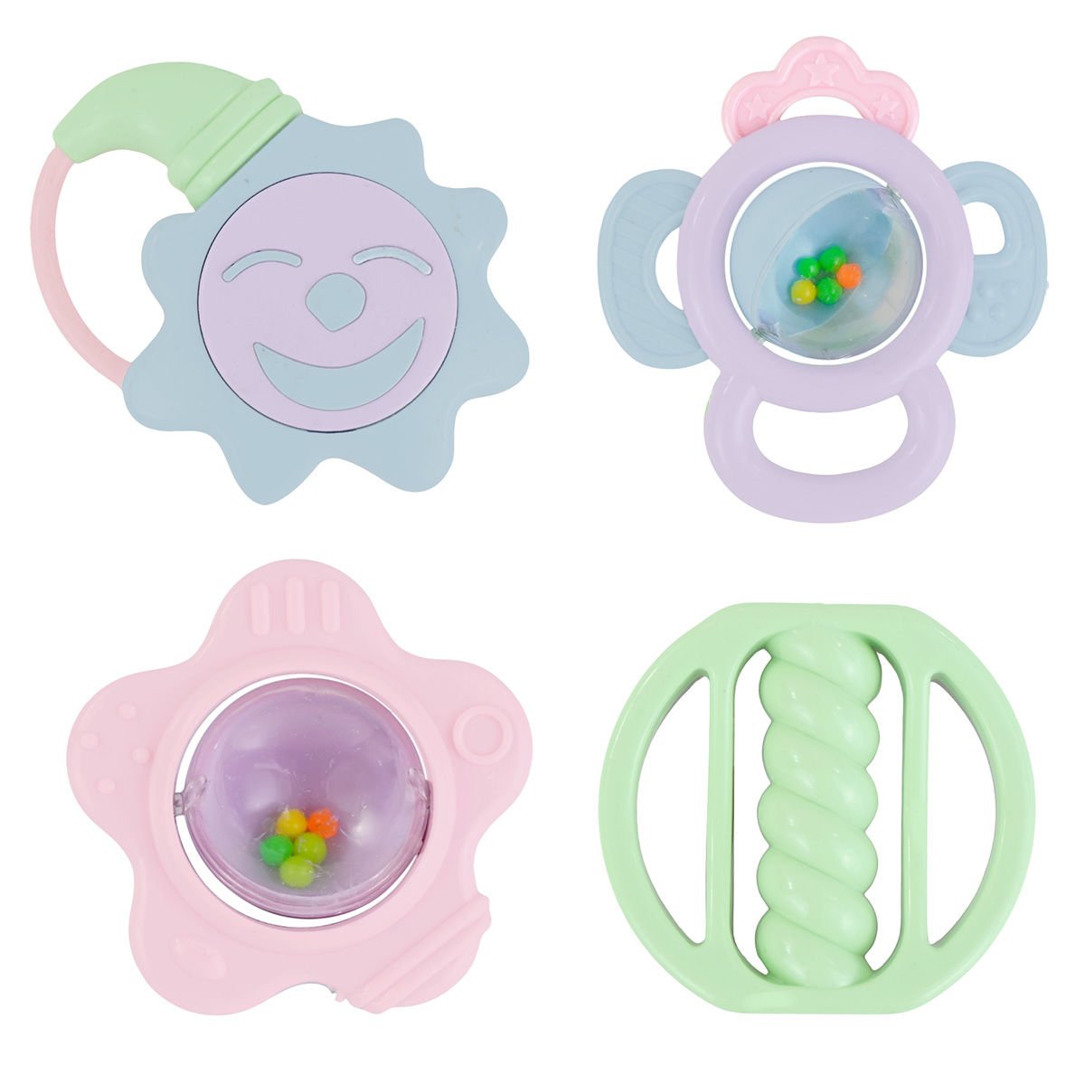 Sonajero de 4 diferentes formas pastel