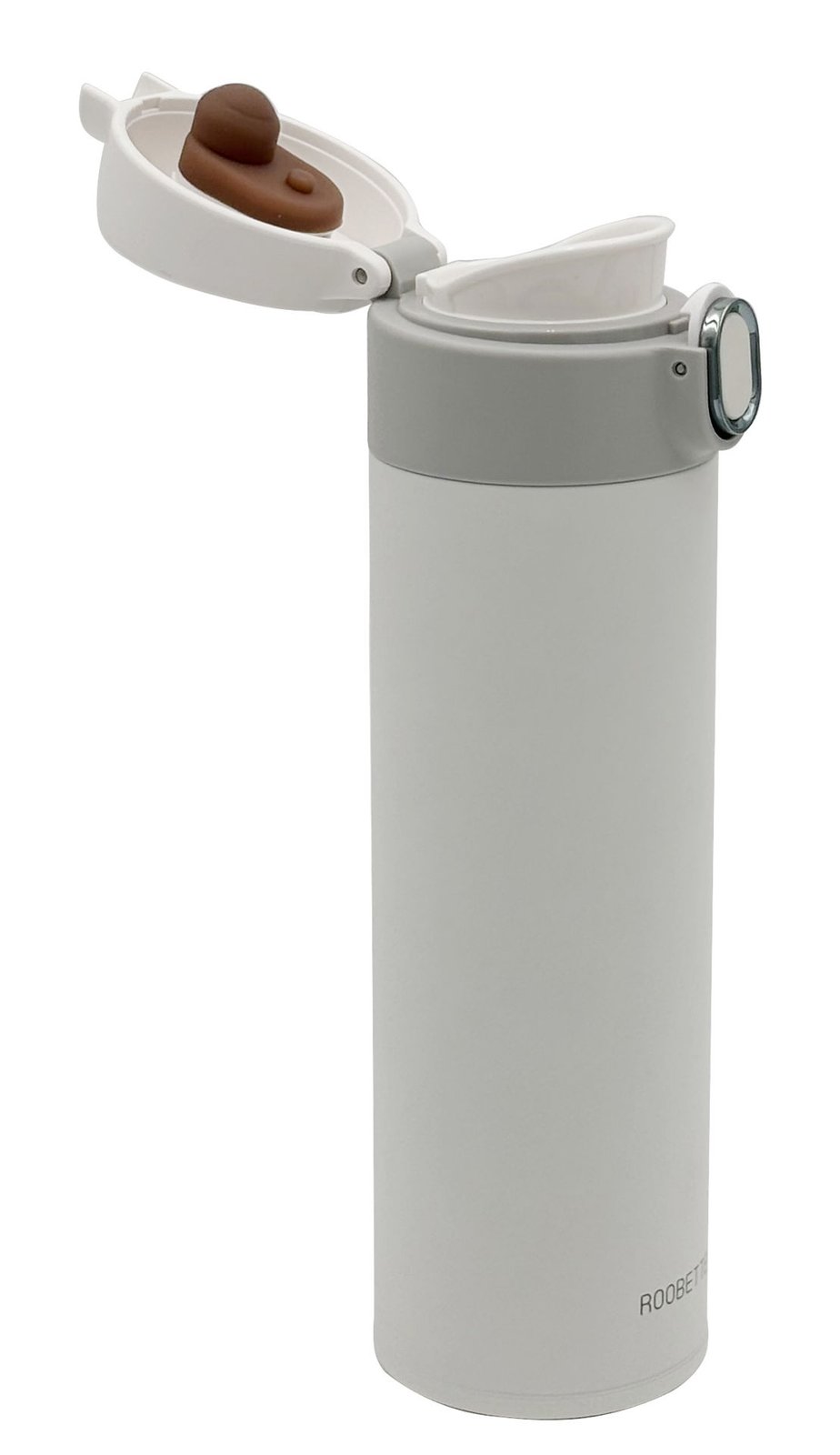 Cantimplora de acero 304# blanco negro rojo tipo termo, 480 ml