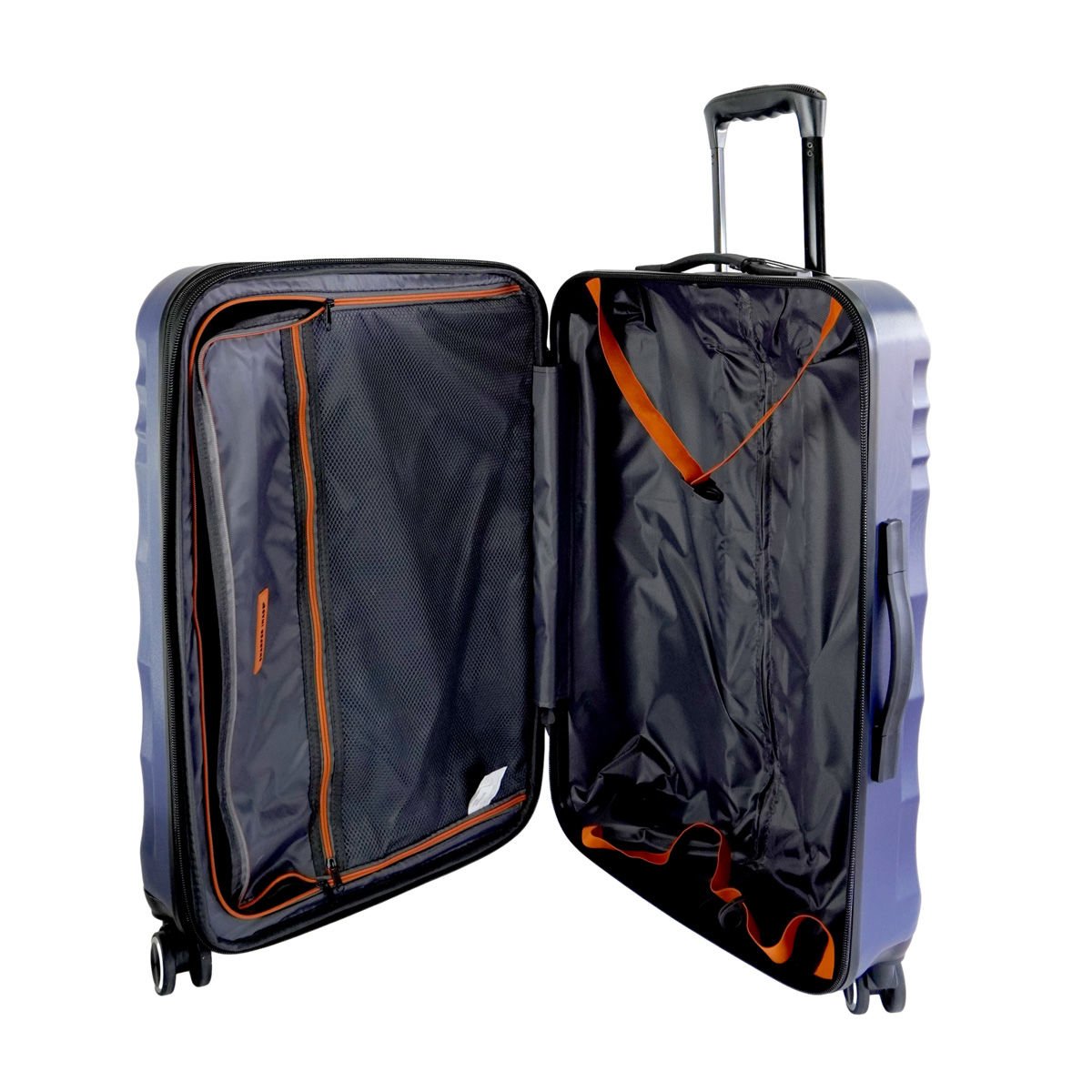 Valija rígida set de 3 piezas 8 ruedas con fuelle azul sharper