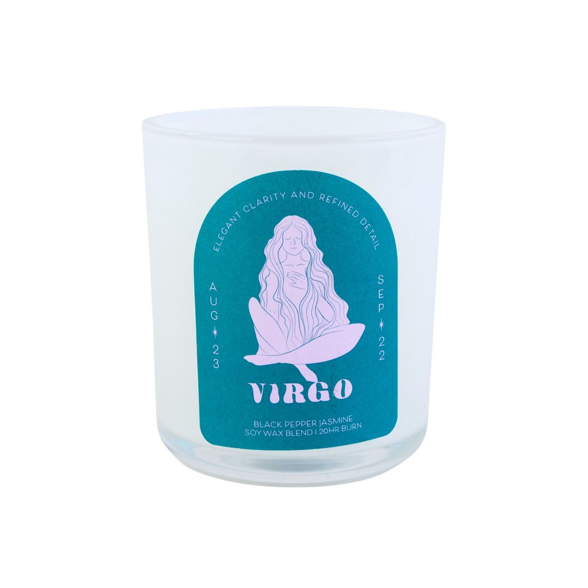 Vela aromática zodiaco en vaso de vidrio, 8,7 × 10 cm