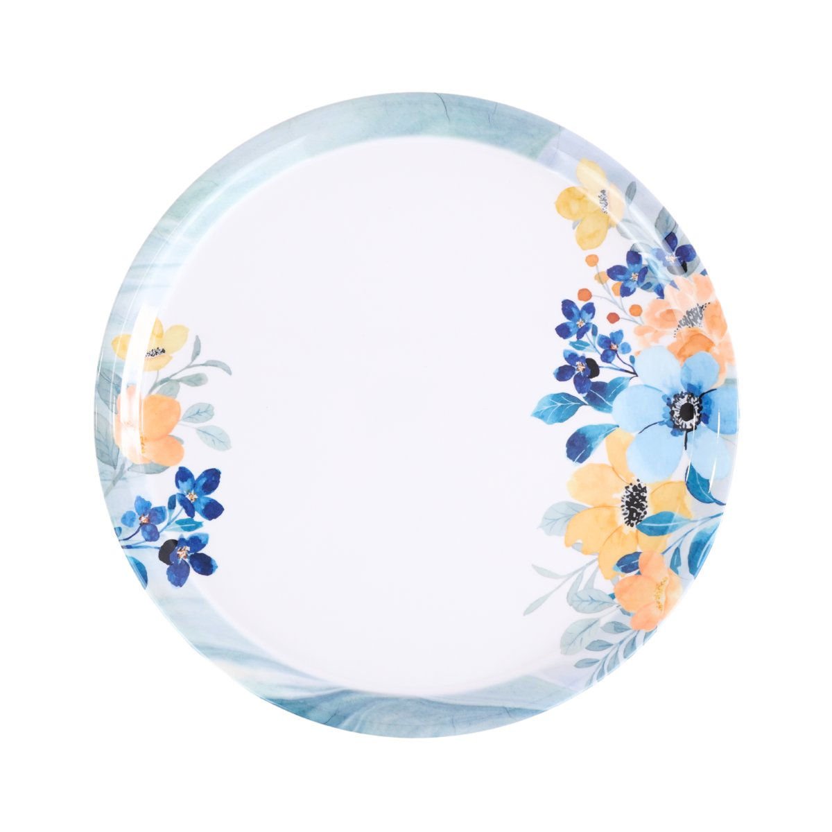 Bandeja redonda de melamina flowers line, 40 × 2,1 cm