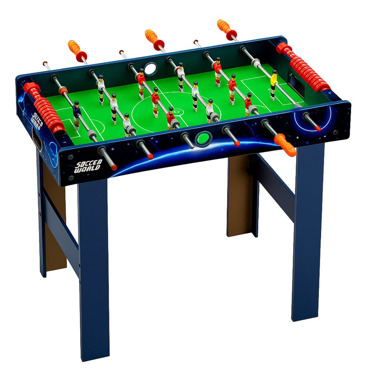Futbolito pie de madera soccer world, 81 × 43 cm