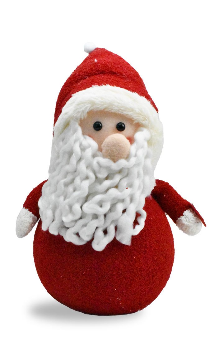 Muñeco navideño Santa pelota rojo, gris o rosa, 50 × 20 cm