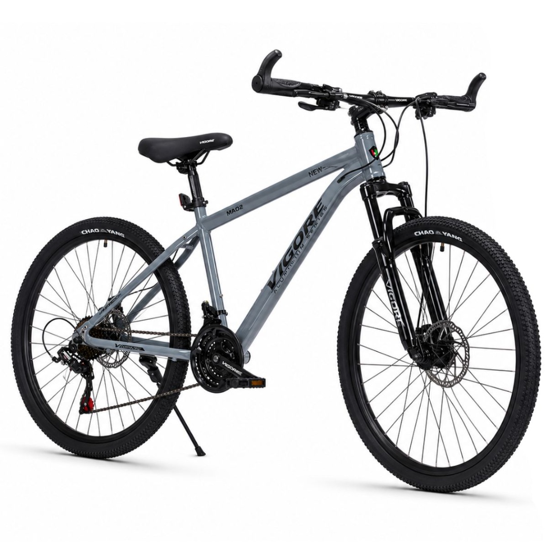 Bicicleta mtb vigore gris tornasol shimano 26" marco de aluminio