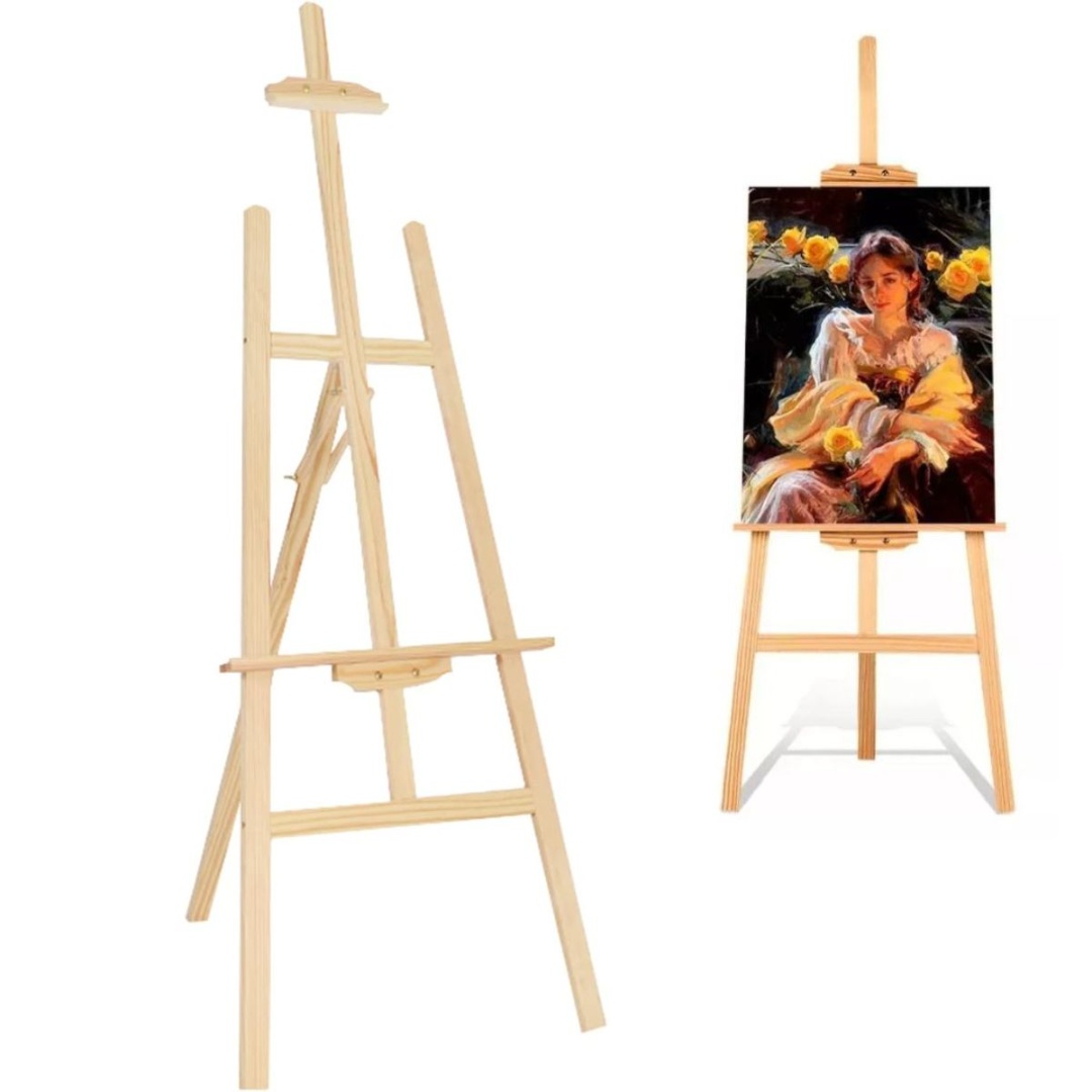 Atril ajustable de madera para lienzo, 145 cm