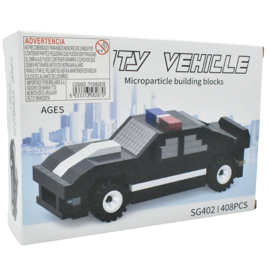 Bloques de construcción auto policial, 22 × 16 cm