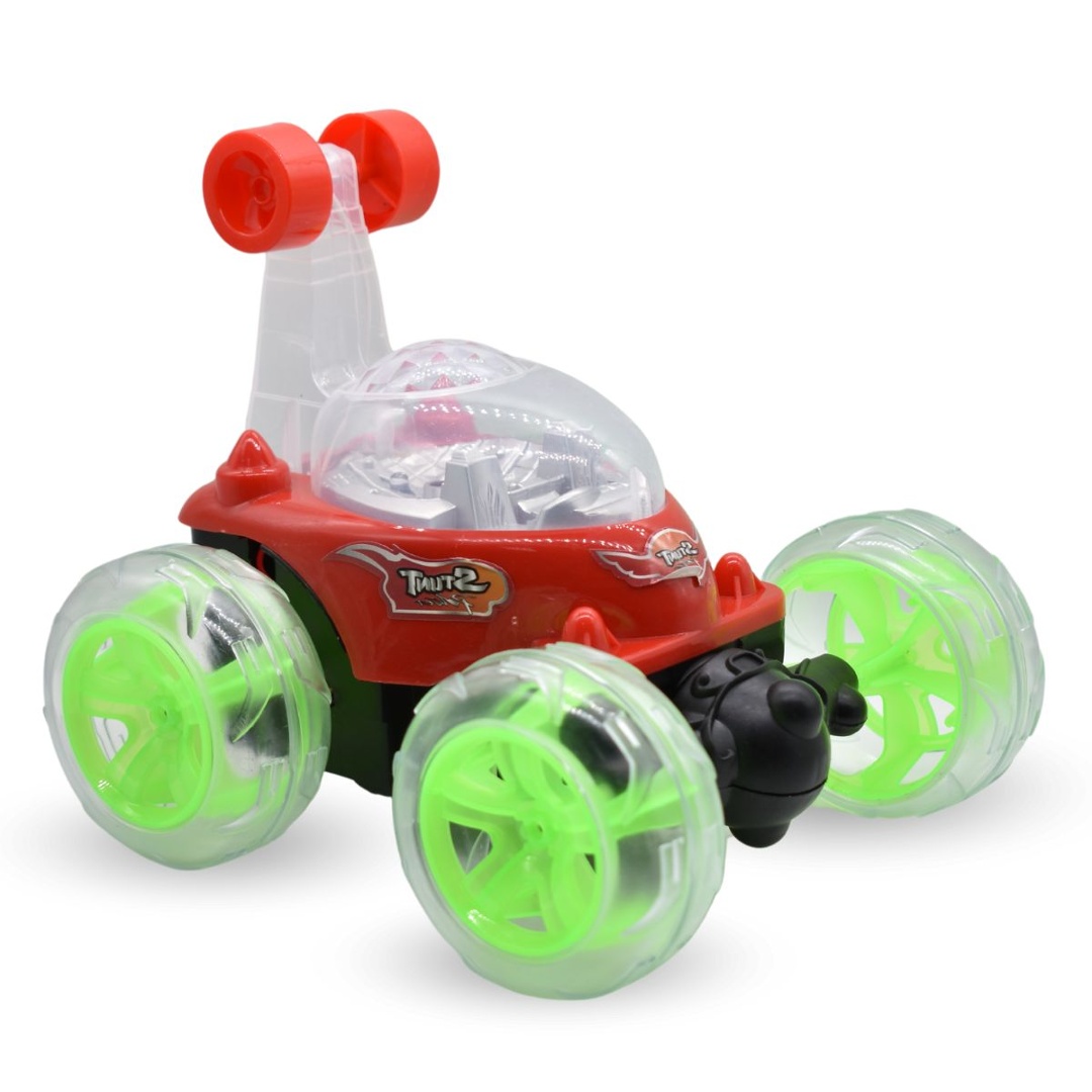 Auto 360° con control y luz, 18 × 16 cm
