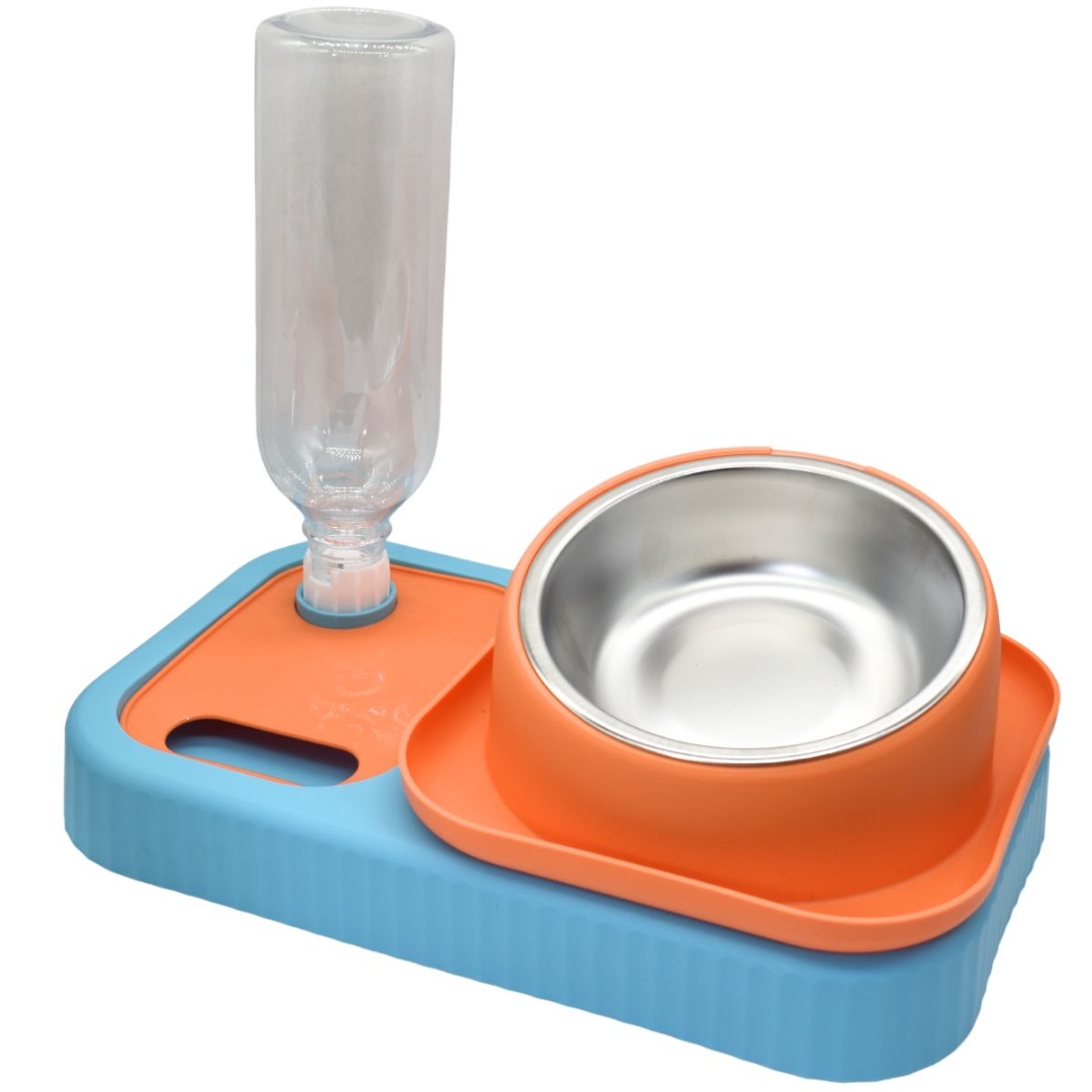 Comedero bebedero con dispensador para mascota, 32 × 18,5 cm