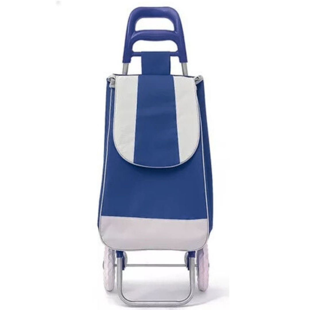 Bolso para compras con ruedas azul, 95 × 34 × 27 cm