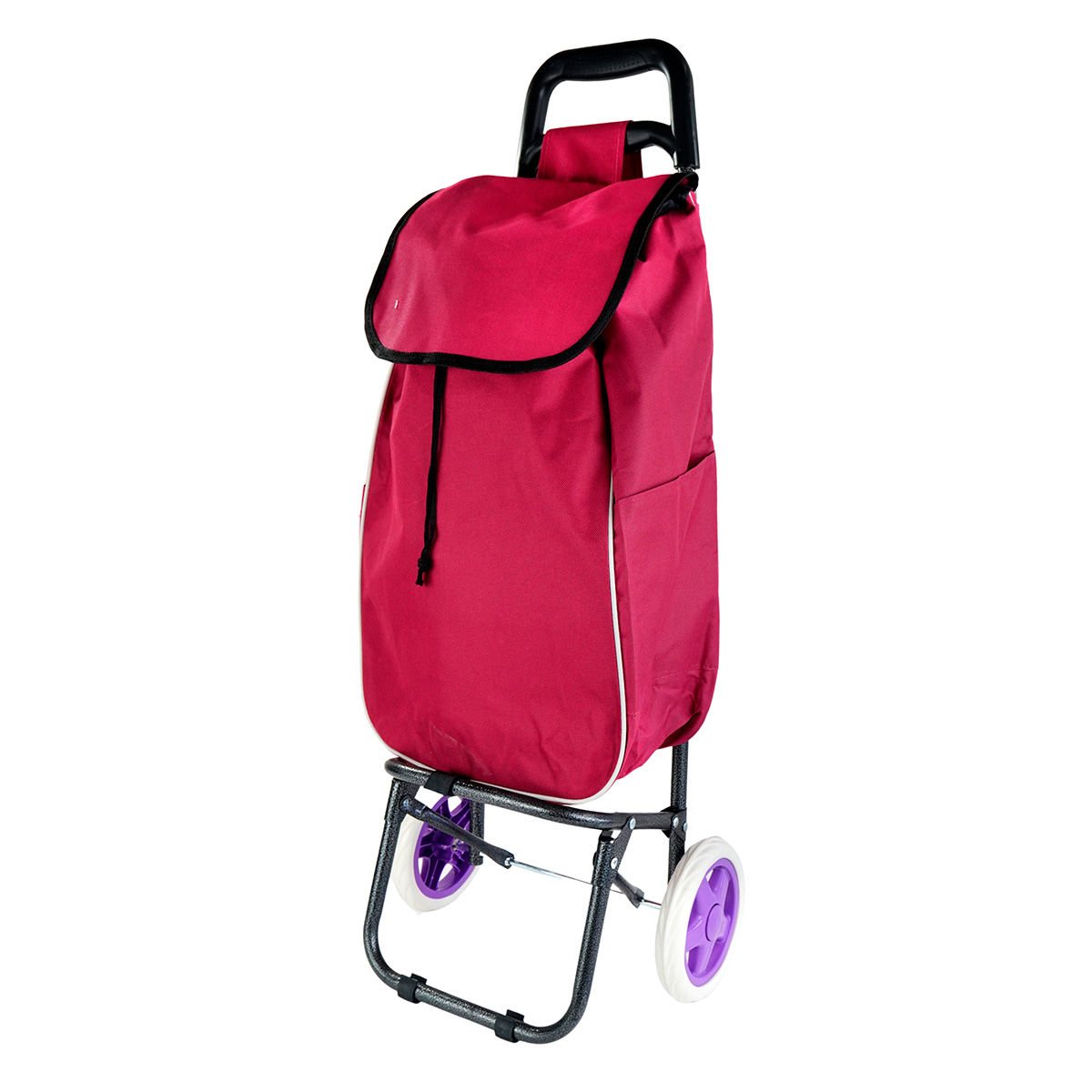 Carro feria liso con bolsillo rueda, 51 × 33 cm