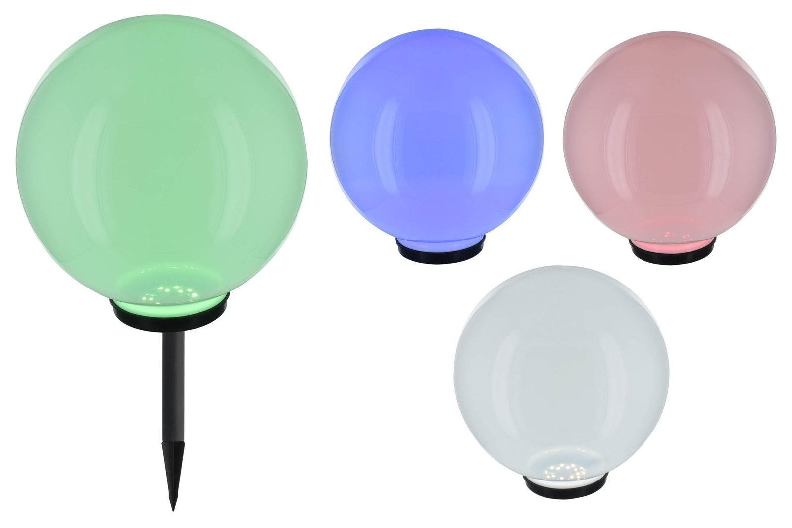 Luces esfera blanca con estaca ideal x jardín eléctrica, 18 L