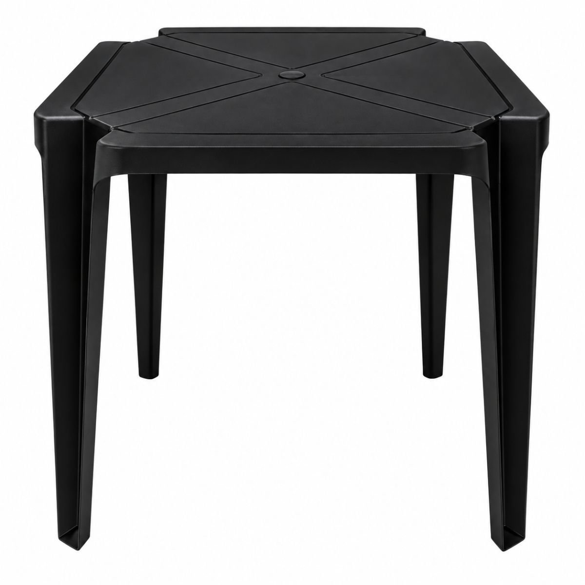 Mesa de plástico xplast negro elios 218, 70 × 70 cm