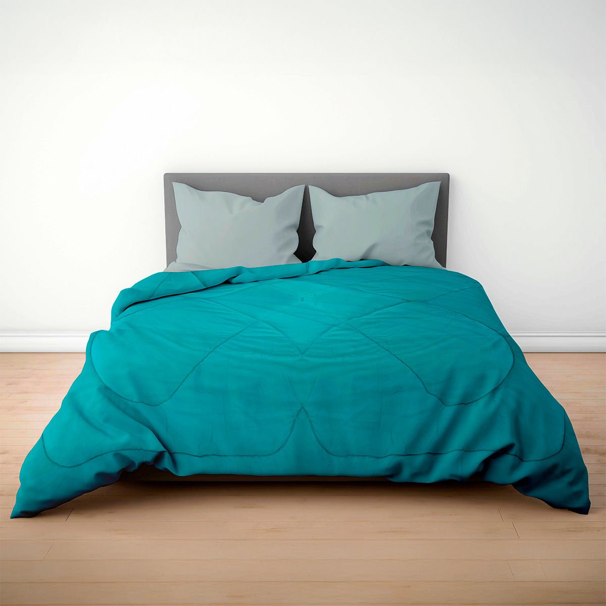 Acolchado liso de 2 plazas, 220 × 240 cm