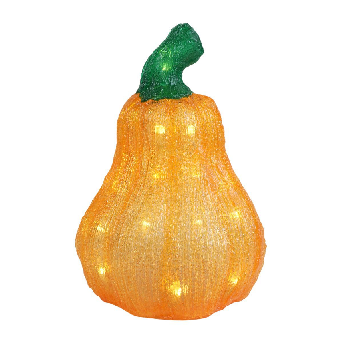 Adorno zapallo con luz a pila, 33 cm de alto