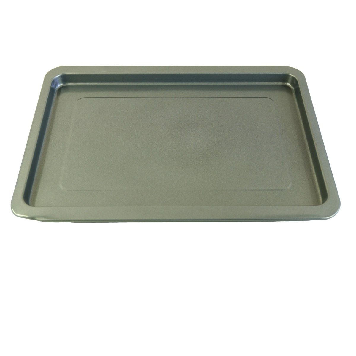 Asadera de metal rectangular chata para galletas, 39,5 × 30 cm