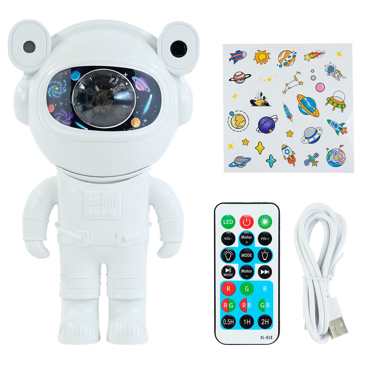 Proyector estrellas astronauta control bluetooth luna parlante